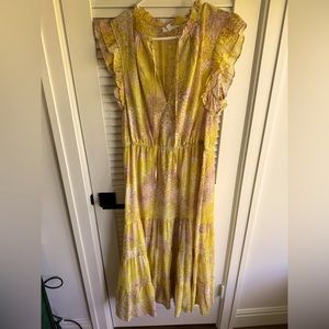 BB Dakota by Steve Madden floral yellow dress, size L